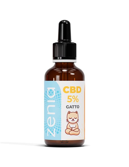 Olio CBD gatto 5% 50 ml bottiglia